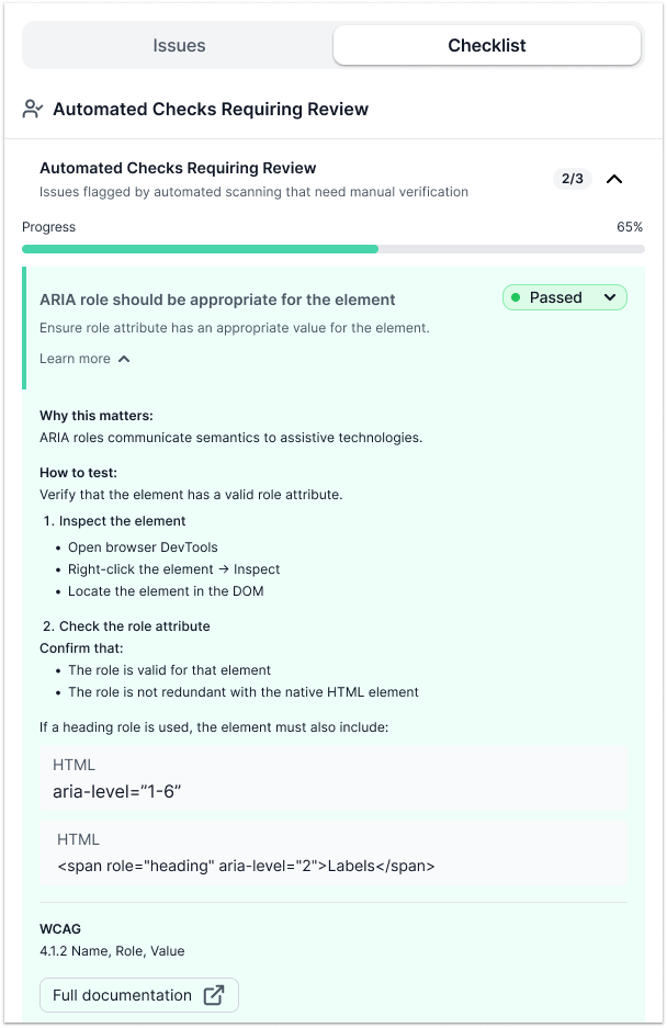 Za11y automated checks expanded