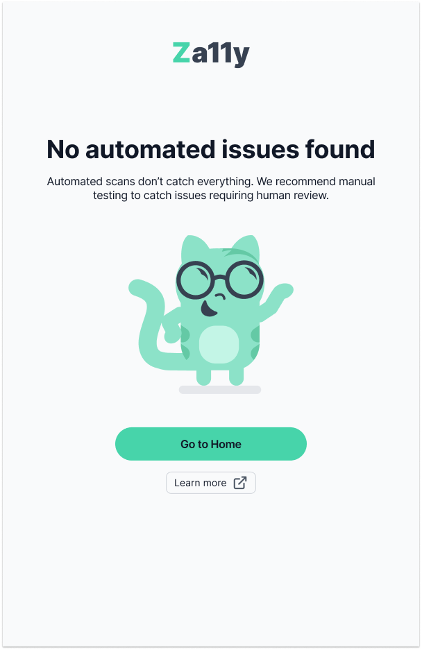 Za11y empty state screen
